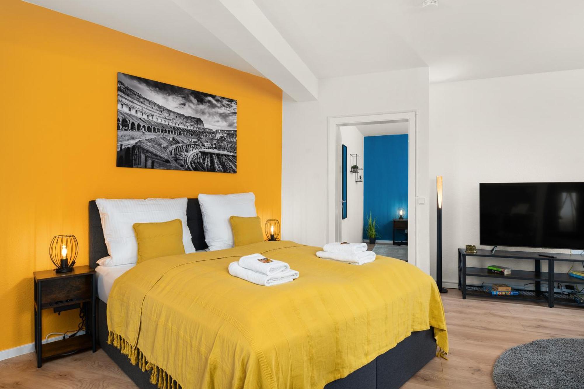 Free Living - City Design Apartments, Zentrum, Outlet, Balkon, Kueche Wolfsburg Buitenkant foto