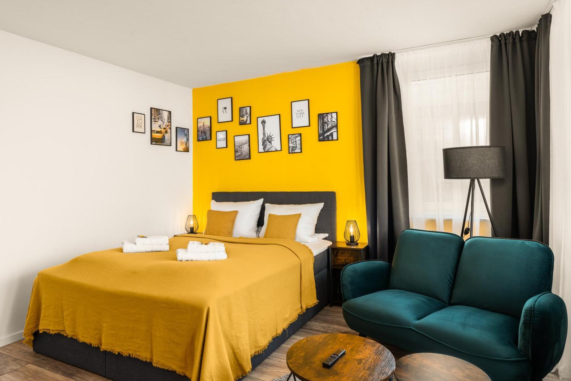 Free Living - City Design Apartments, Zentrum, Outlet, Balkon, Kueche Wolfsburg Buitenkant foto
